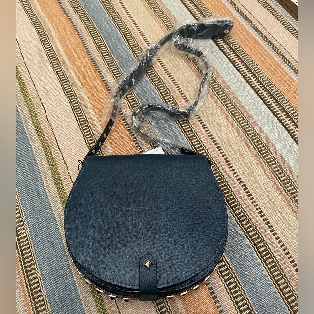 Rebecca Minkoff Midnight Blue Studded Saddle Bag